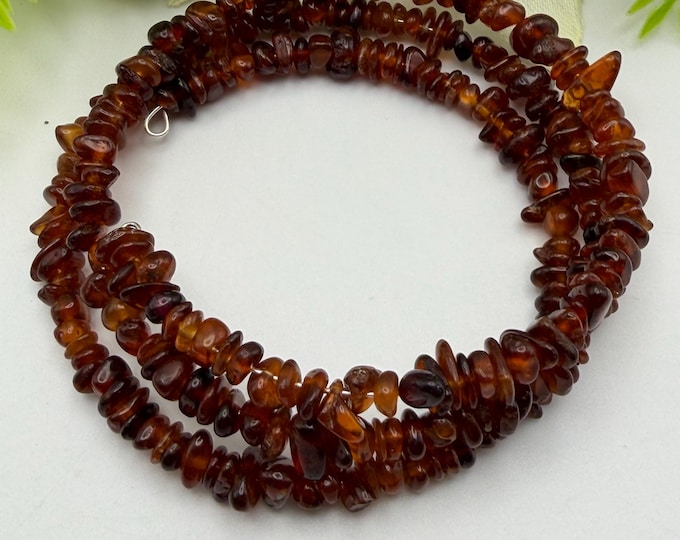 Orange Garnet Bead Memory Wire Bracelet | Memory Wire Bracelet