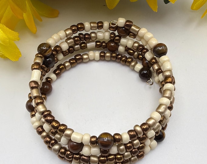 Memory Wire Bracelet | Beaded Bracelet | Message in a Bracelet | Support Bracelet | Morse code