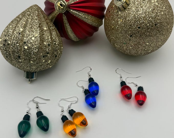 Christmas Bulb/Light Earrings | Stocking Stuffers
