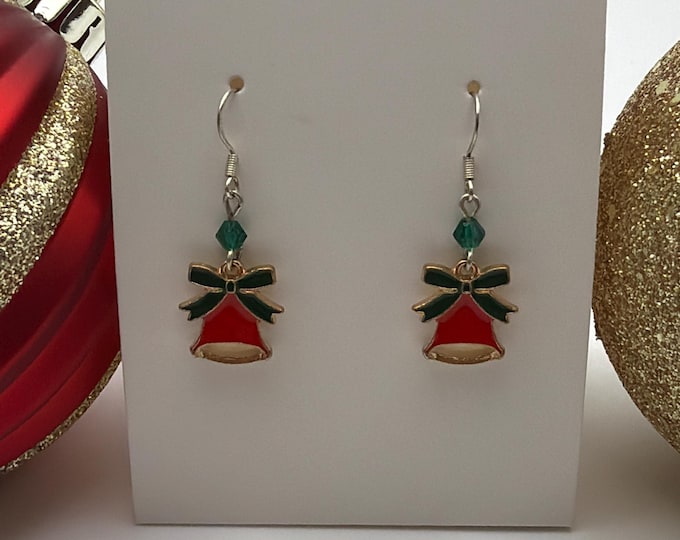 Christmas Bell Earrings | Bell Earrings | Holiday Earrings Stocking Stuffers