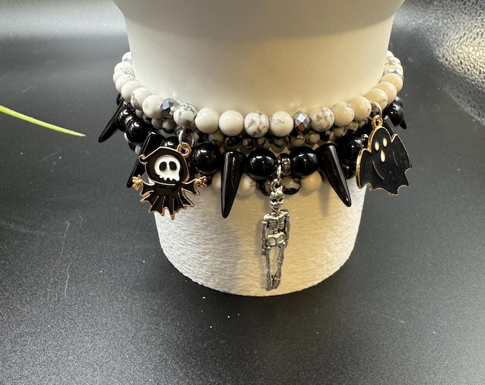 Halloween Stanley Cup Bracelet | Tumbler Accessories  | Stanley Charm Bracelet | Tumbler Bracelet | Stretchy Cup Bracelet