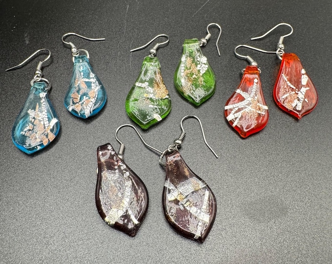 Murano Inspired Glass Earrings
