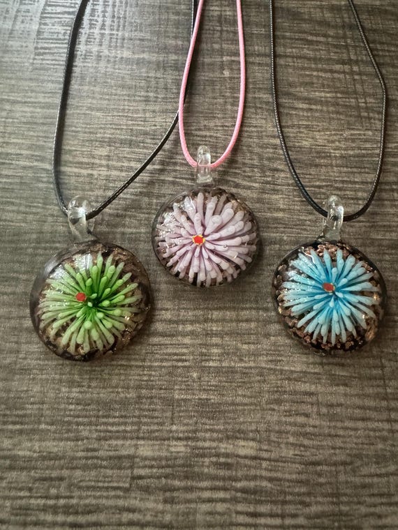 Flower Pendant Necklace | Murano Glass Flower