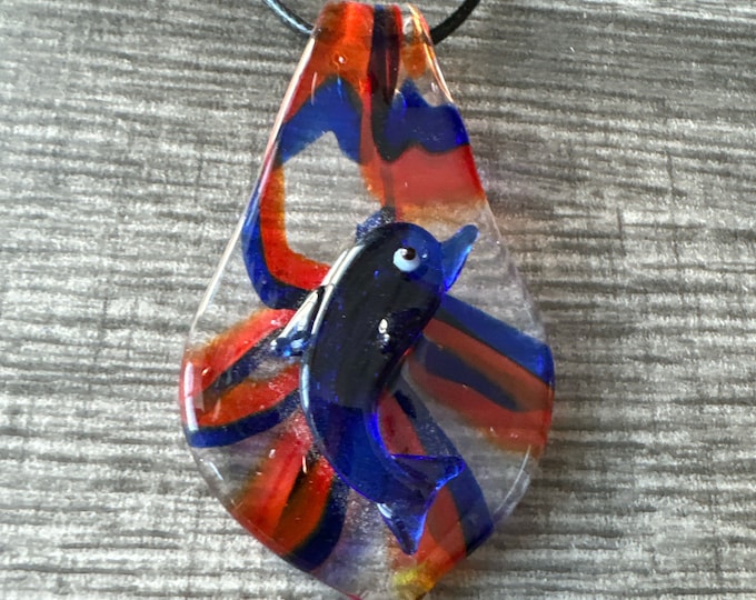 Dolphin Drop Pendant Necklace