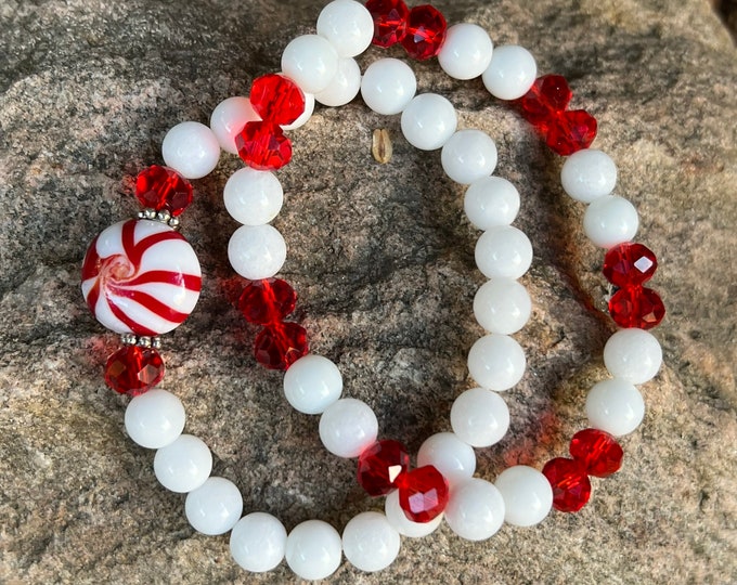 Peppermint Candy Red/White Bracelets