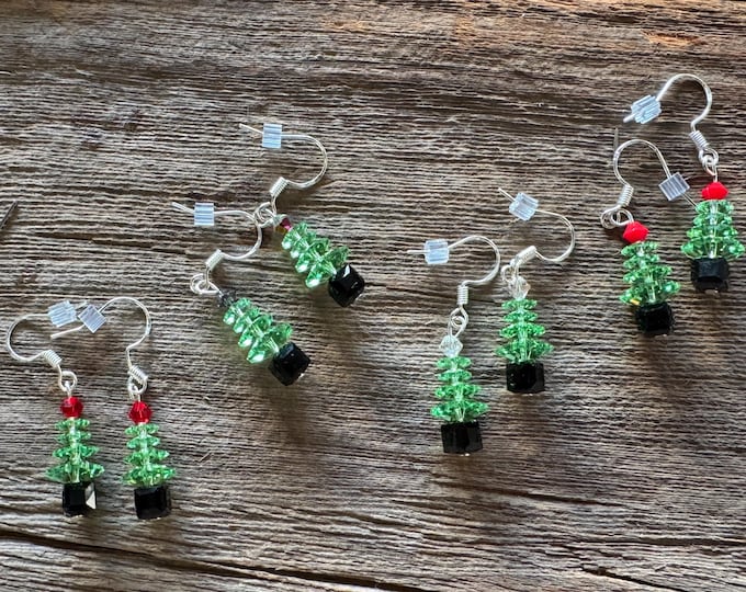 Christmas Tree  | Swarovski  Earrings | Swarovski crystals | Sterling silver
