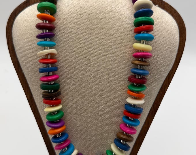 19” Abacus Necklace | Statement Necklace | Wooden Abacus Bead Necklace