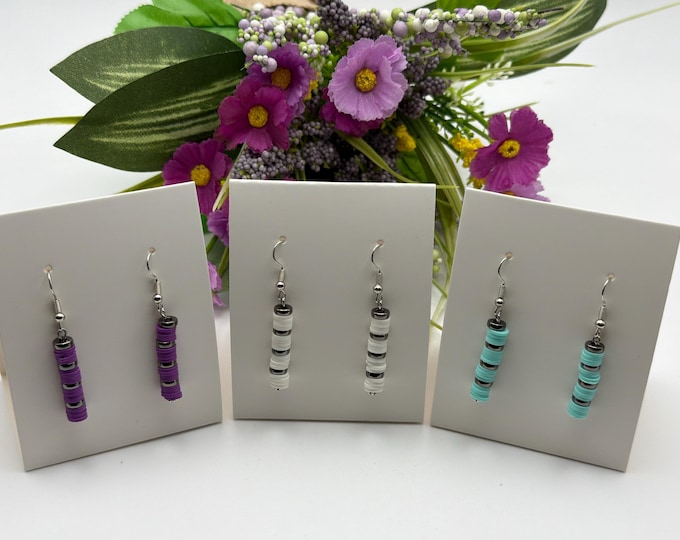 Heishi Bead Earrings | Colorful Bead Earrings | Summer Earrings