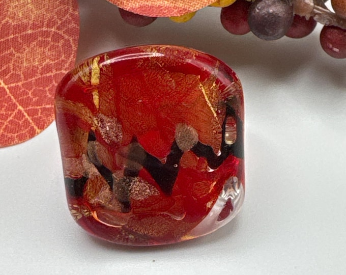 Size 4 1/4 - Assorted Glass Rings - Murano Glass Inspired Glass Rings