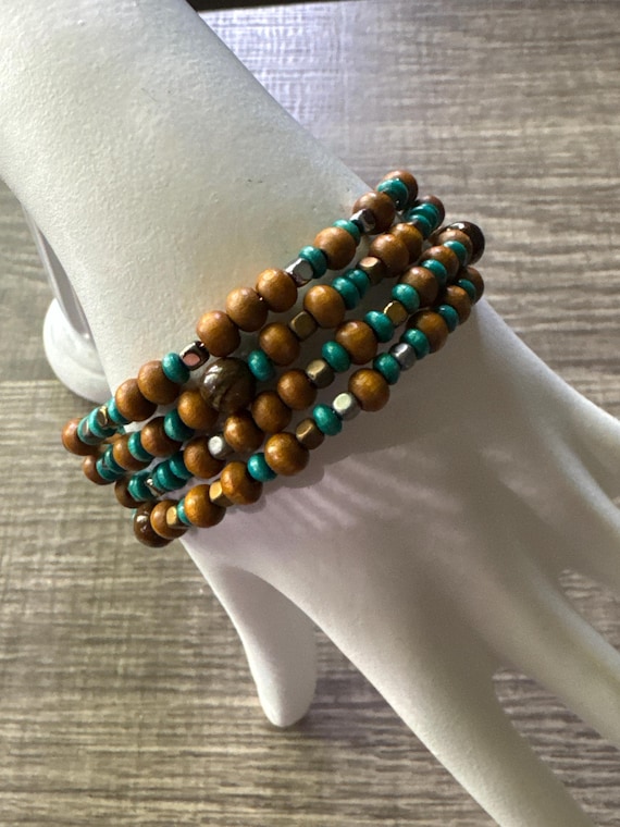 Morse Code Memory Wire Bracelet | Beaded Bracelet | Message in a Bracelet | Support Bracelet |Cancer awareness