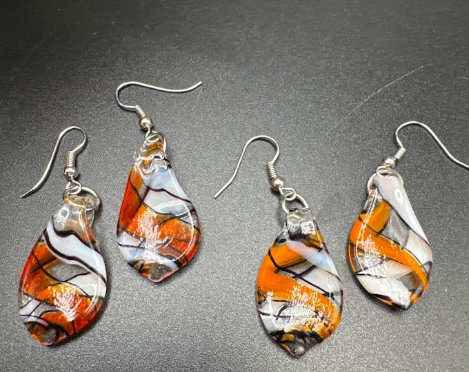 Murano Inspired Glass Earrings