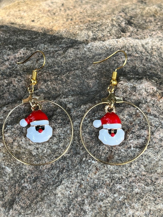 Santa Hoop Earrings