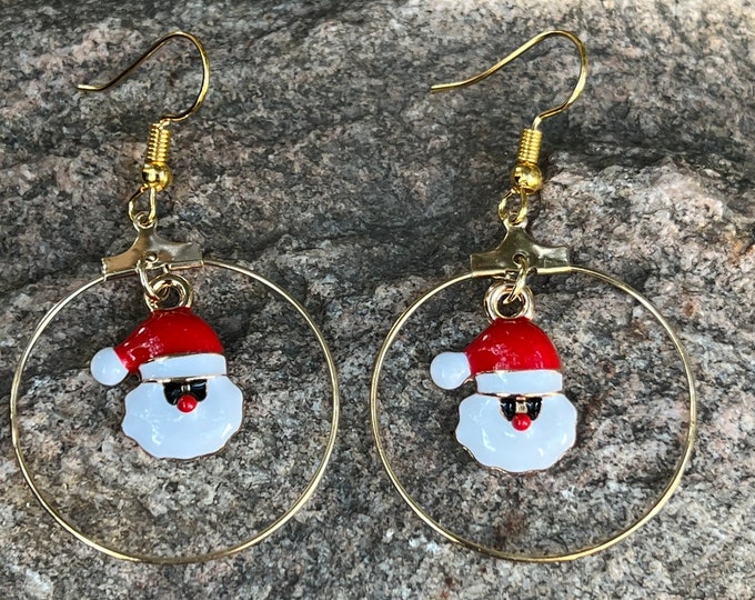 Santa Hoop Earrings
