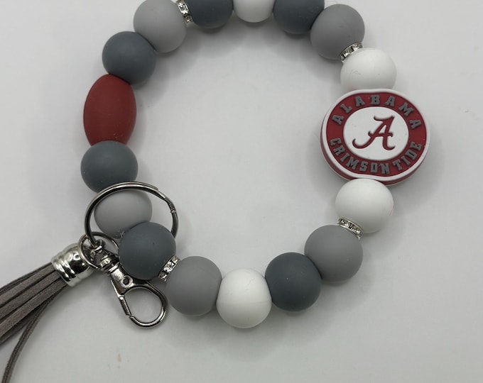Sports Wristlet | Football Theme Wristlet | Football Keychain  | Many Options Available |