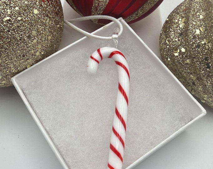 Candy Cane Pendant Necklace