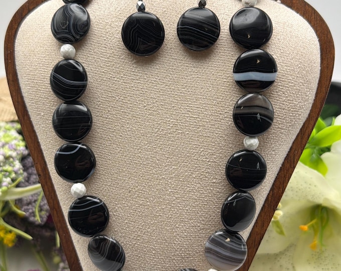 Statement Necklace | Sardonyx necklace | Gemstone necklace | Necklace Set