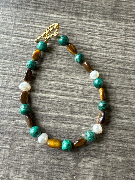 Tiger eye Bracelet | Malachite Bracelet | Gemstone Bracelet |