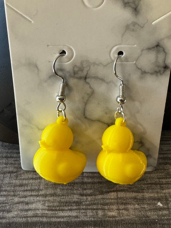 Ducky Earrings | 3D Printed Ducky Earrings