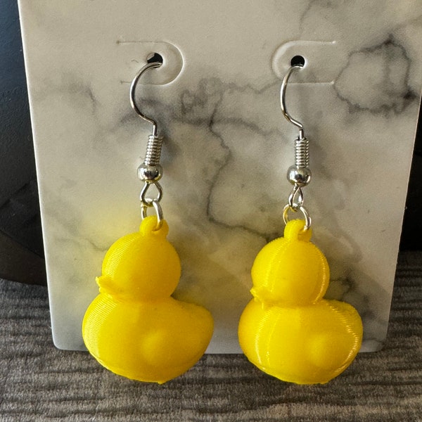 3D Printed Ducky Earrings