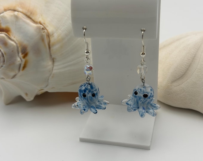 Octopus Earrings | Lampwork Glass Octopus Earrings