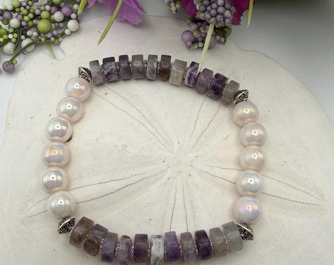 Amethyst Bracelet | Birthstone February Amethyst Bracelet | Amethyst Stretch Bracelet