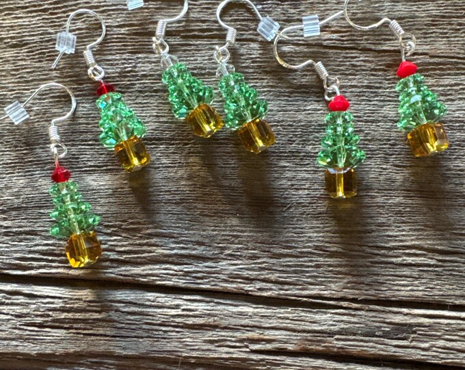 Christmas Tree  | Swarovski  Earrings | Swarovski crystals | Sterling silver