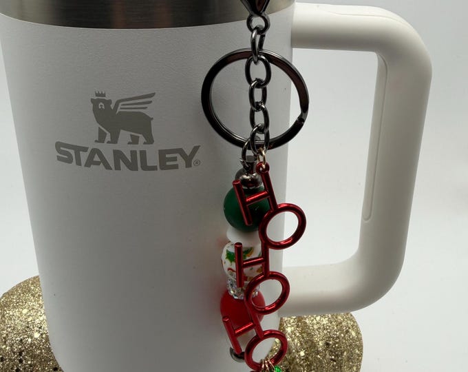 Ho Ho Ho Straw Charm | Stanley Cup Accessories | Christmas Themed Straw Charm