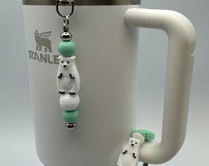 Pink Flamingo Tumbler Handle Bracelet | Stanley Cup Accessories | Cup Handle Bracelet |