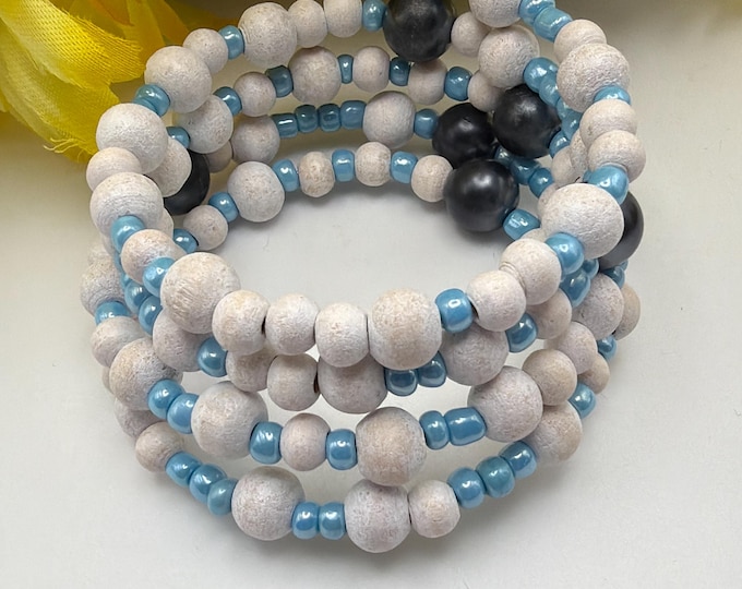 Morse Code Memory Wire Bracelet | Message in a Bracelet | Beaded Bracelet | Support Bracelet