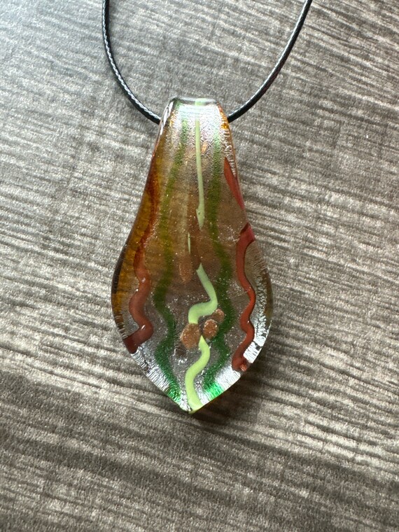 Glass Drop Pendant Necklace