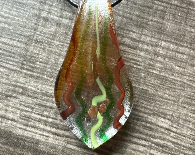 Glass Drop Pendant Necklace