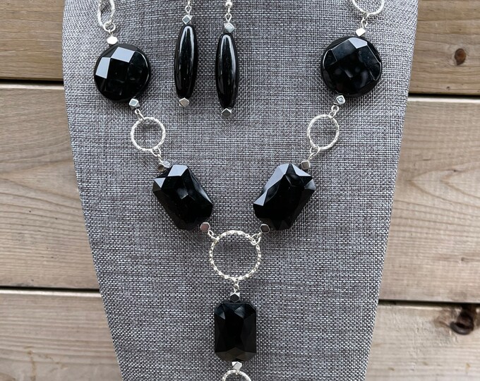 Black Onyx Necklace Set