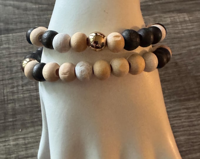 Wood Bead Stretch Bracelet | Bless Your Heart - Morse Code | Stretch Bracelet | Message in a Bracelet | Beaded Bracelet | Quote Bracelet