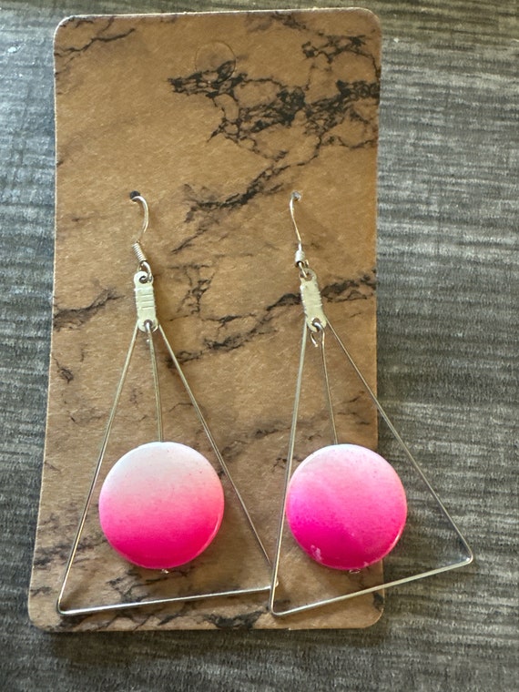 Triangle Hoop Shell Earrings