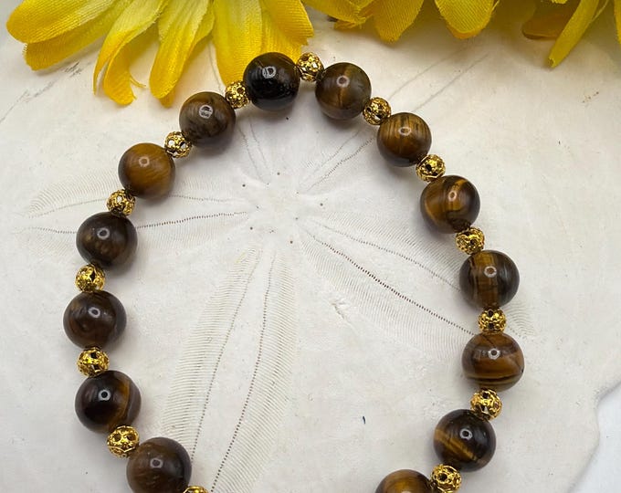 Brown Tiger Eye Bracelet | Tiger Eye Stretch Bracelet