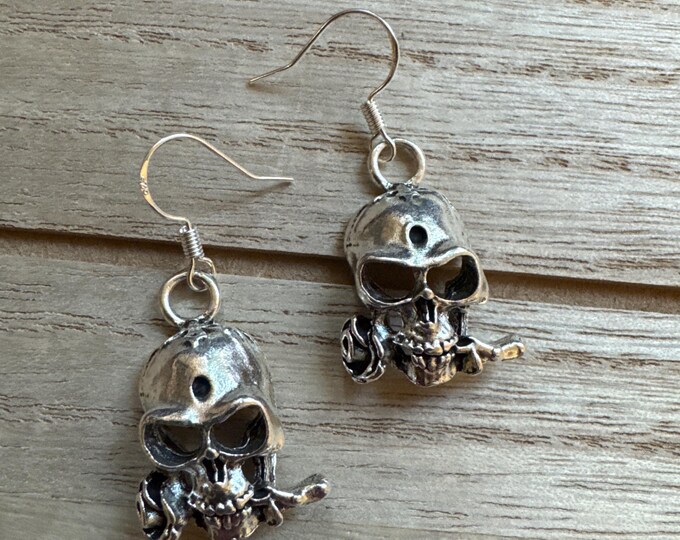 Silver Skull Earrings