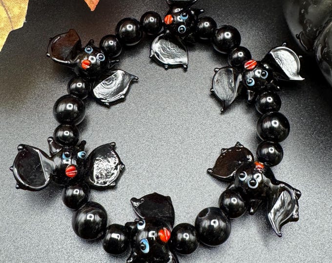 Bat Bracelet | Lampwork Bat Bracelet