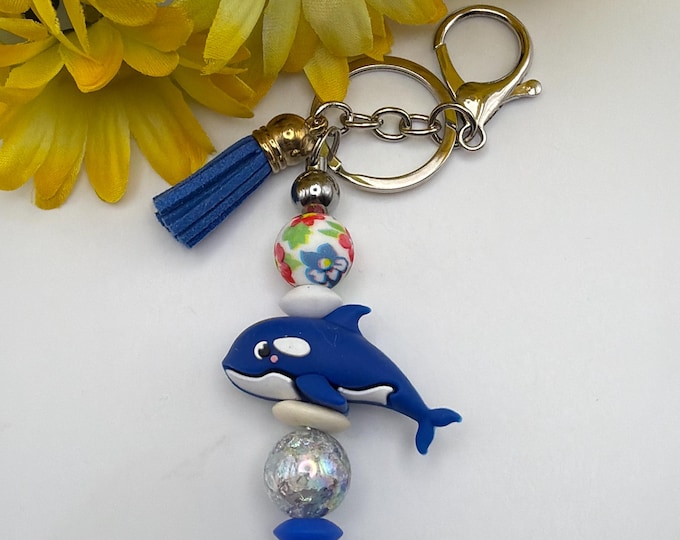 Whale Tumbler Key Chain | Stanley Cup Accessories |  | Whale Straw Charm/Purse Charm