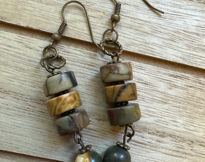 Picasso Jasper Bead Earrings