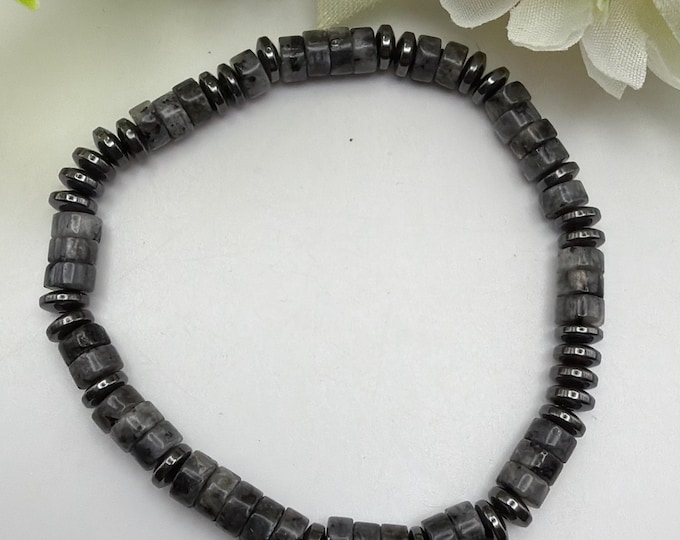 Labradorite Stretch Bracelet | Beaded Bracelet | Stretch Bracelet