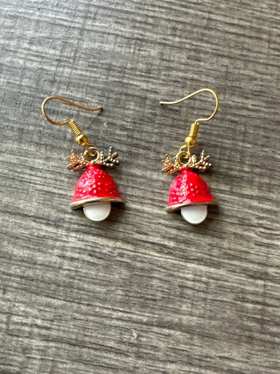 Red Bell Earrings | Christmas Earrings | Stocking Stuffer