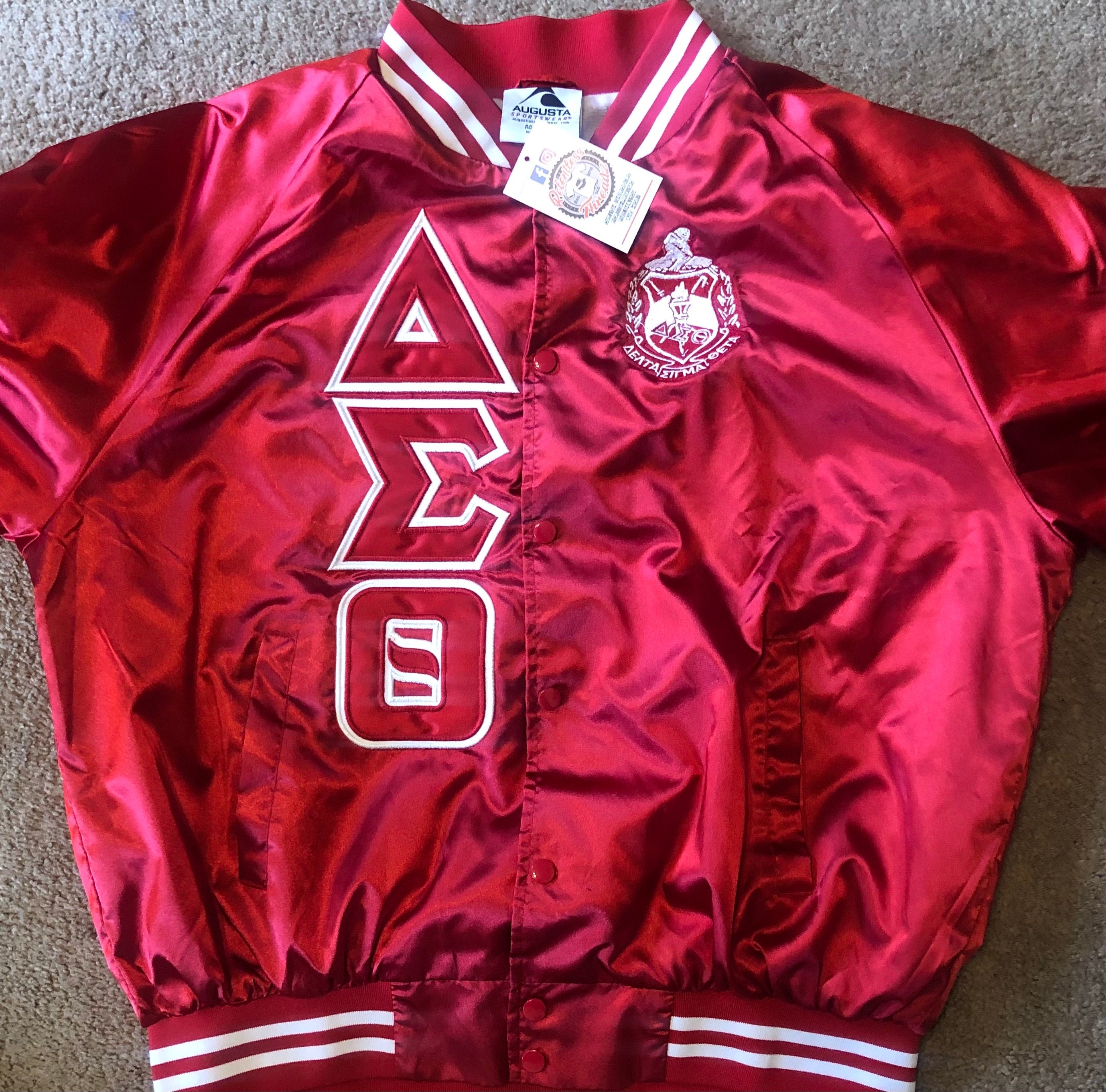 Embroidered satin bomber jacket