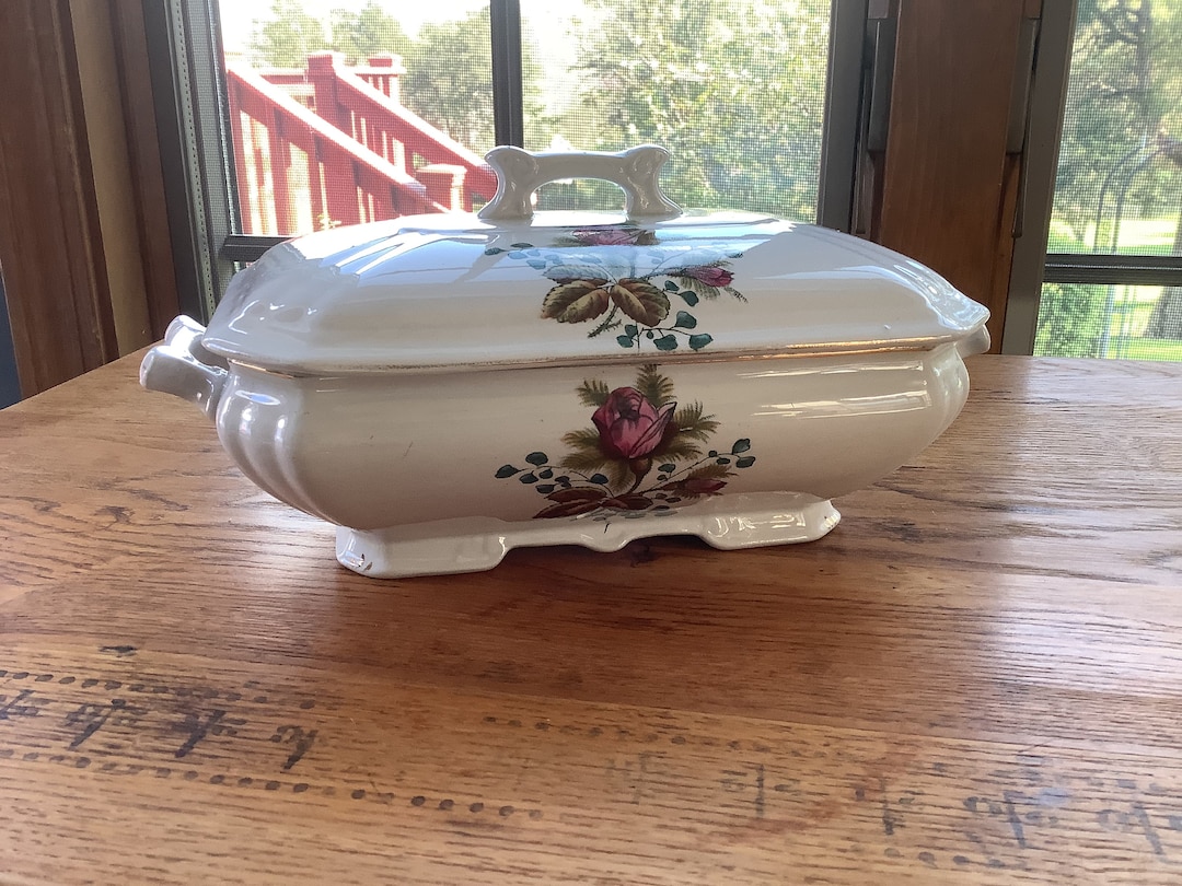 Vintage Alfred Royal Ironstone China Double Handled Covered Serving ...