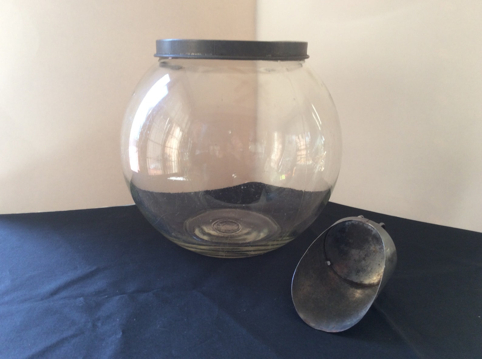 Antique Country Store Jar and Scoop/Vintage Display Jar Used Etsy
