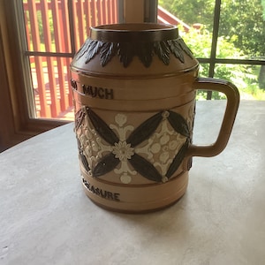 Vintage Doulton Lambeth Artist signed Tankard/Jug 1850-1902/Made in England Mug
