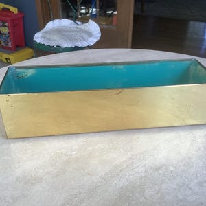 Vinyage Rectangular Contempora Brass Planter