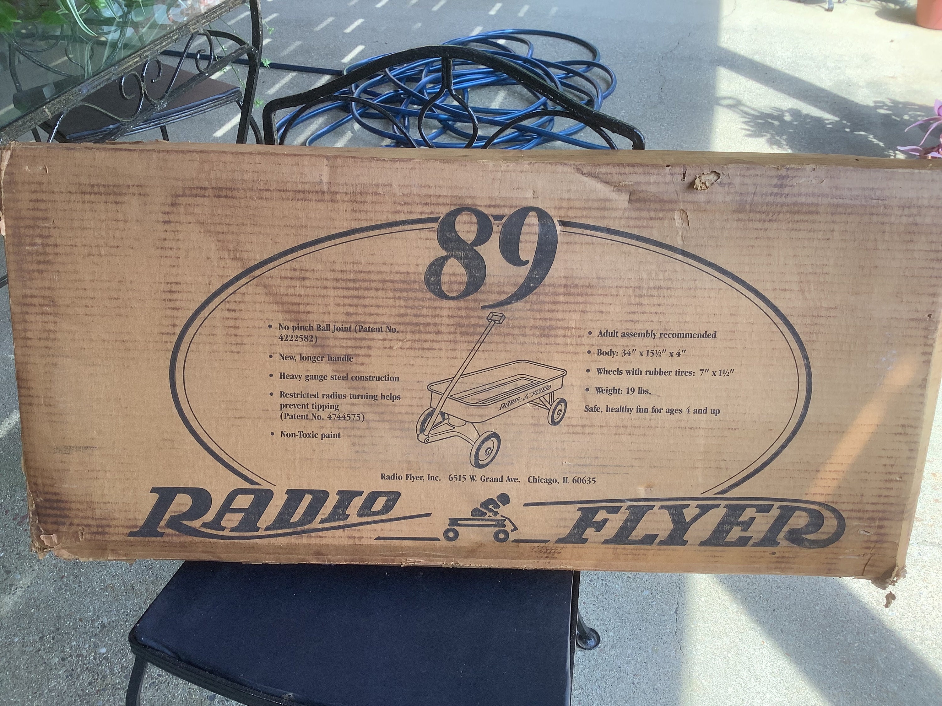 Vintage Radio Flyer Wagon Model 89/never Assembled in the