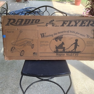 Vintage Radio Flyer Wagon Model 89/Never Assembled in the Box Wagon/Anniversary Model