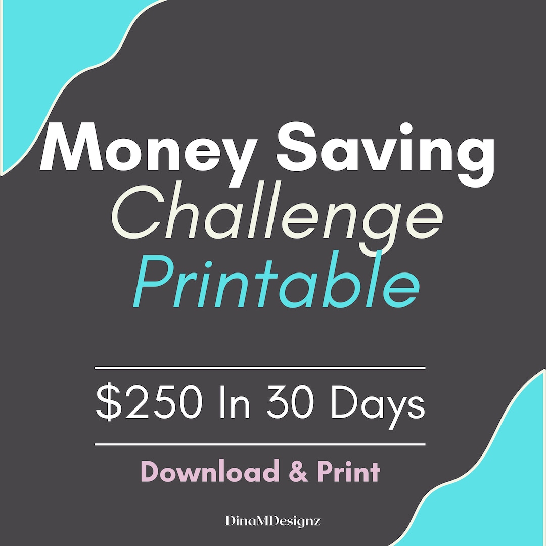 Printable Money Saving Challenge Instant Download 250 Dollars in 30 Printable Money Saving Challenge Instant Download 250 Dollars in 30