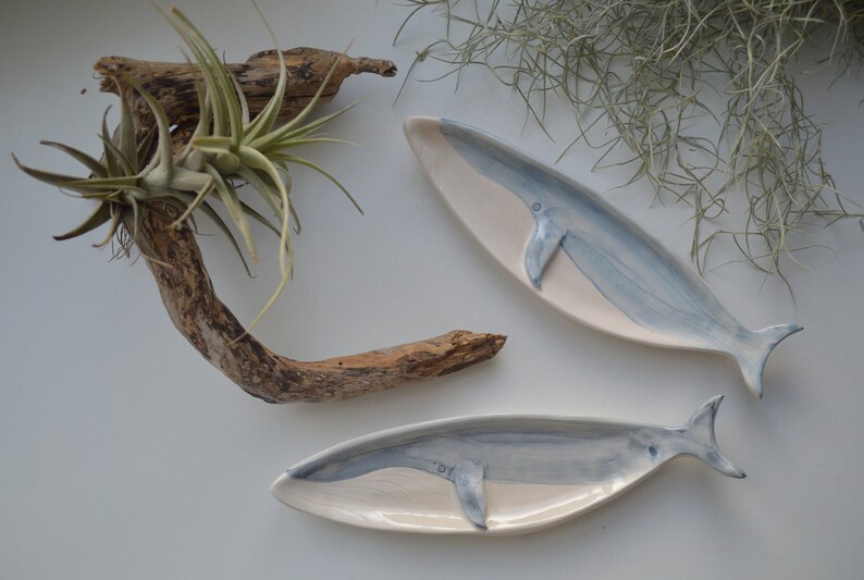 Ceramic Whale Plate Fin Whale Vessel Whale Jewelry Holder Etsy
